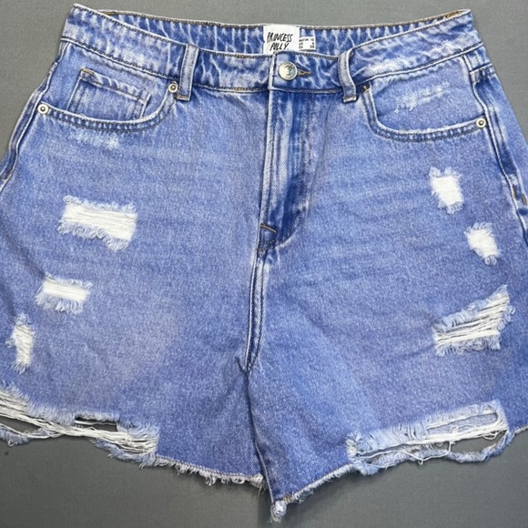 Princess Polly Denim Shorts, Size 6 - Picture 1 of 4